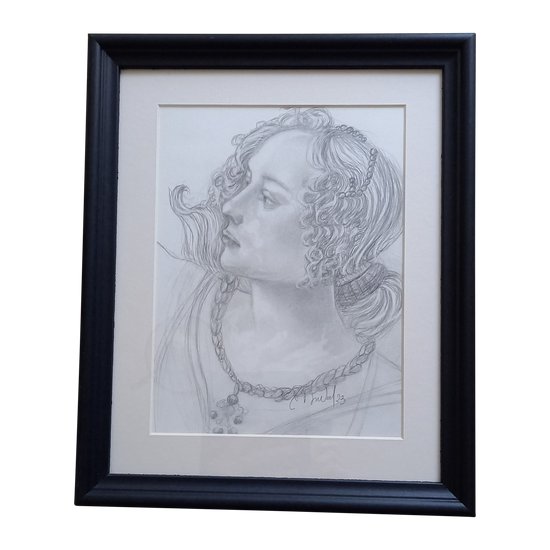 Dessin mine de plomb d'après Sandro Botticelli/le Printemps