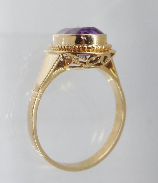 Ring, Gold Und Amethyst.