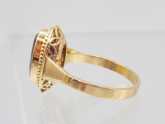 Ring, Gold Und Amethyst.