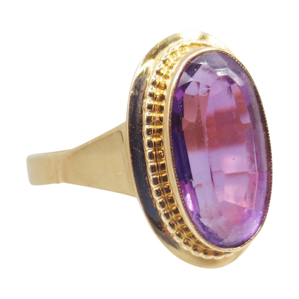 Ring, Gold Und Amethyst.