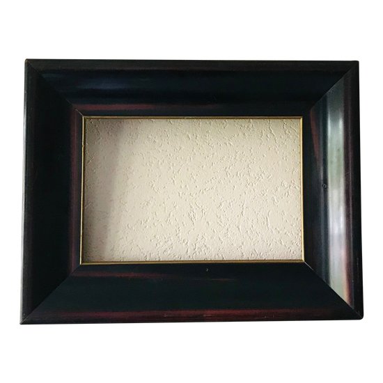 Nineteenth century mahogany lacquered wooden ogee frame