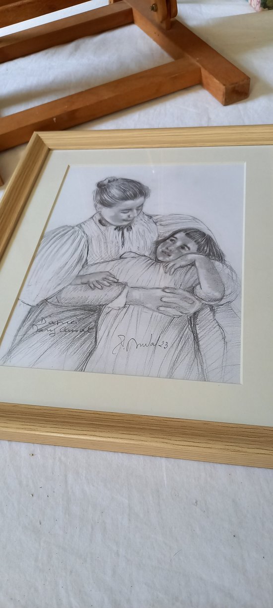 Graphitzeichnung nach Mary Cassat
