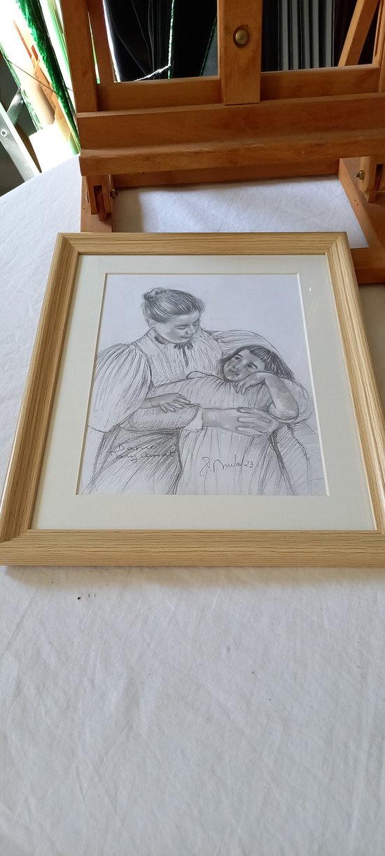 Graphitzeichnung nach Mary Cassat