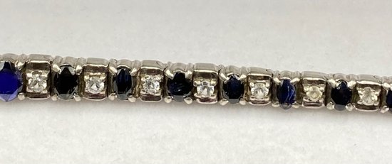 BRACELET ARGENT MASSIF SAPHIRS