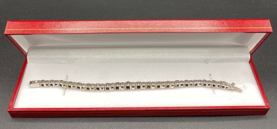 BRACELET ARGENT MASSIF SAPHIRS