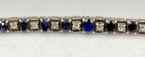 BRACELET ARGENT MASSIF SAPHIRS
