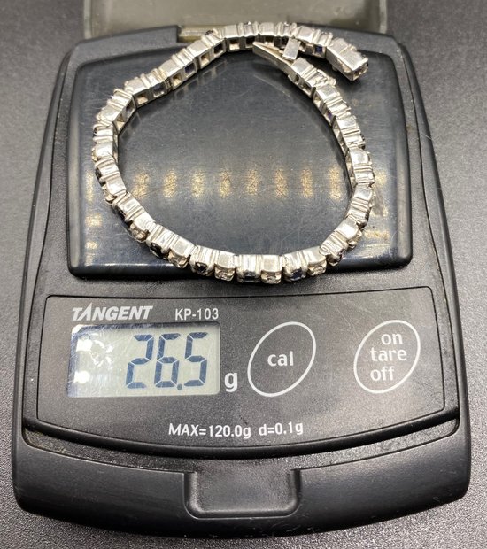 BRACELET ARGENT MASSIF SAPHIRS