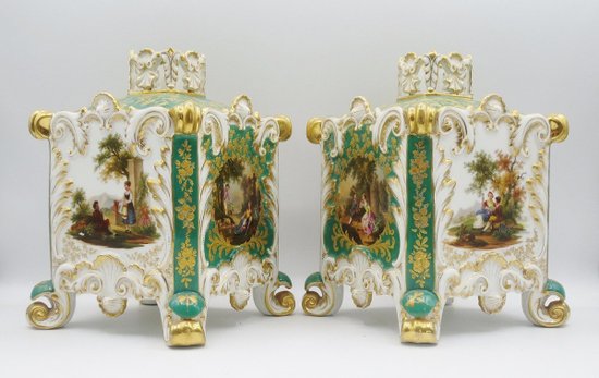 Pair Of Potpourris, Attributed To Jacob Petit.