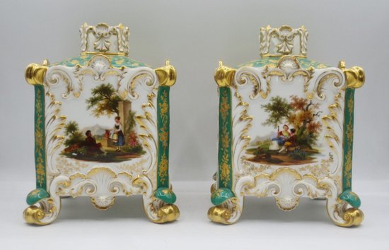 Pair Of Potpourris, Attributed To Jacob Petit.