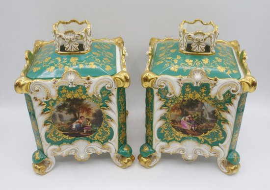 Pair Of Potpourris, Attributed To Jacob Petit.