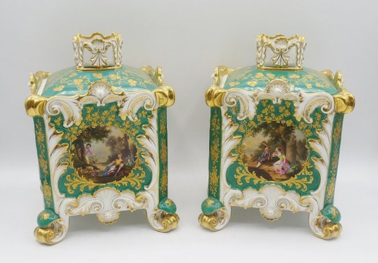 Pair Of Potpourris, Attributed To Jacob Petit.