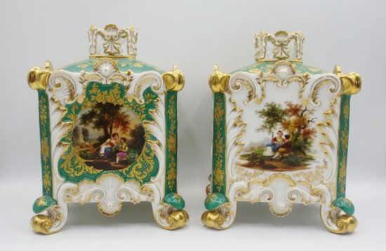 Pair Of Potpourris, Attributed To Jacob Petit.
