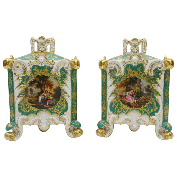 Pair Of Potpourris, Attributed To Jacob Petit.