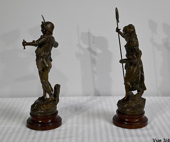 Coppia di Soggetti Regolati "Il Pescatore e la Pescatrice", di G.Maxim - Inizio XX Sec.