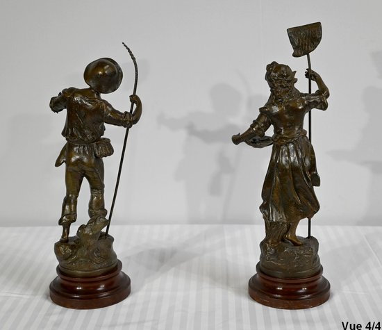 Coppia di Soggetti Regolati "Il Pescatore e la Pescatrice", di G.Maxim - Inizio XX Sec.