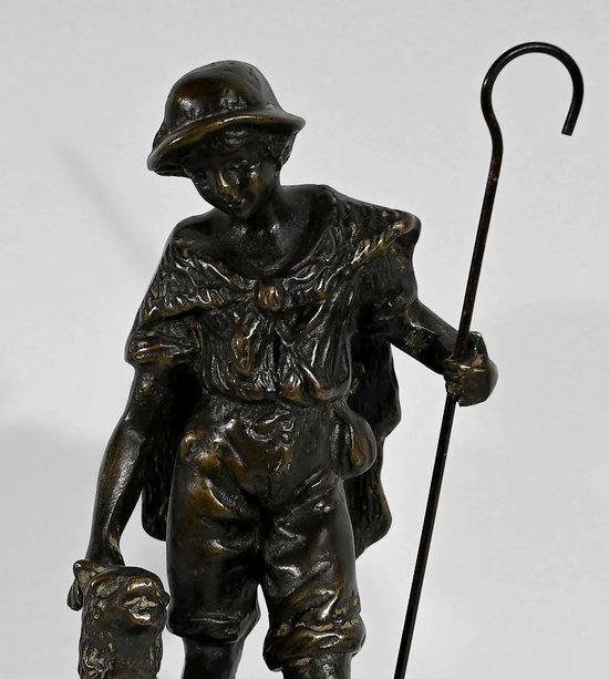 Bronzi “Il pastore e la pastorella”, firmati Laurini, secondo L & F. Moreau – Inizio XX secolo