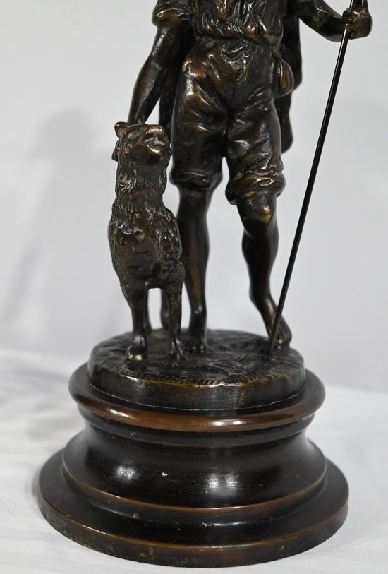 Bronzi “Il pastore e la pastorella”, firmati Laurini, secondo L & F. Moreau – Inizio XX secolo