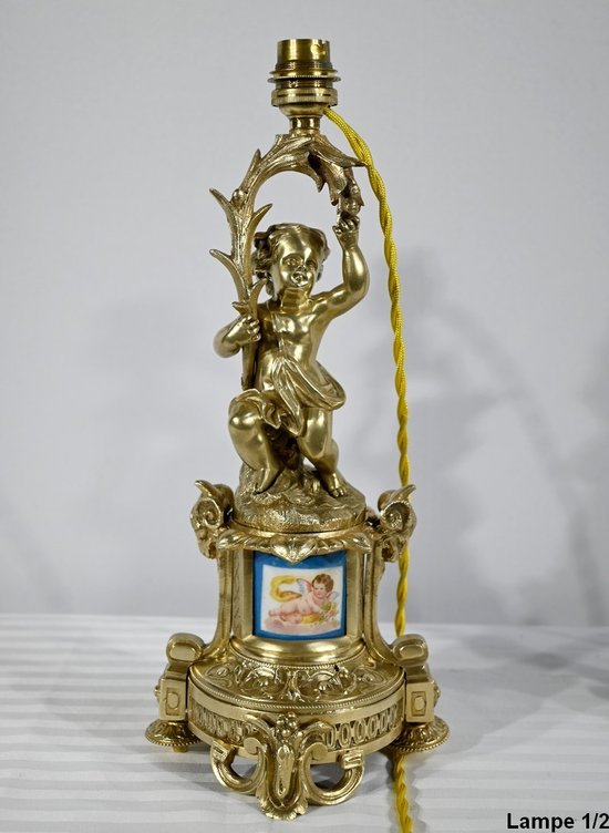 Coppia di Candelieri in Bronzo Dorato, Epoca Napoleone III - Metà XIX Secolo