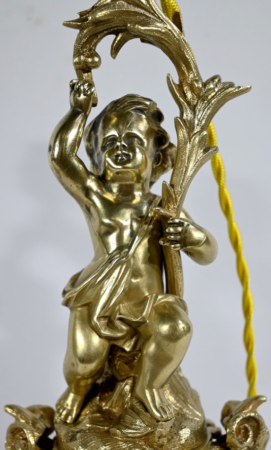 Coppia di Candelieri in Bronzo Dorato, Epoca Napoleone III - Metà XIX Secolo
