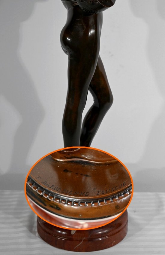 Bronzo “Cantore fiorentino del XV secolo”, firmato P.Dubois – 1865
