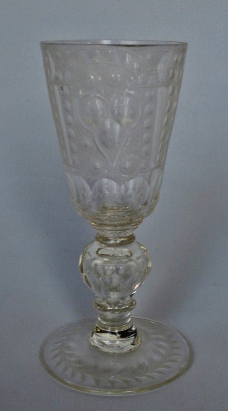 Bohemian leg glass, Mid 18th Century.