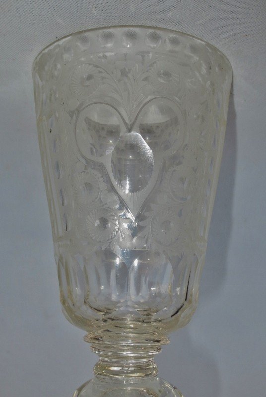 Bohemian leg glass, Mid 18th Century.