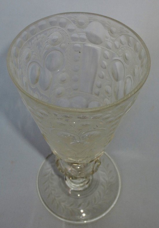 Bohemian leg glass, Mid 18th Century.