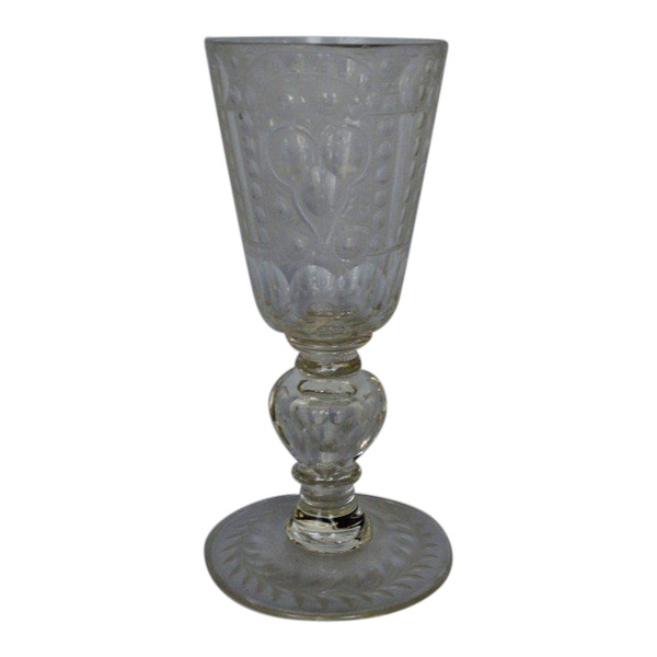 Bohemian leg glass, Mid 18th Century.