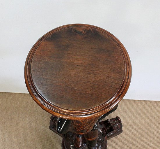 Ornamental Wooden Bolster - Nineteenth