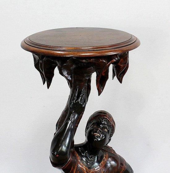 Ornamental Wooden Bolster - Nineteenth