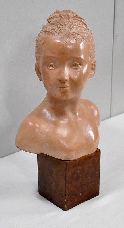 Terracotta bust of Louise Brongniart, after Houdon – 1900