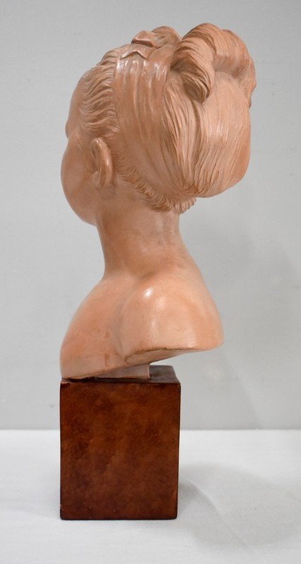 Terracotta bust of Louise Brongniart, after Houdon – 1900
