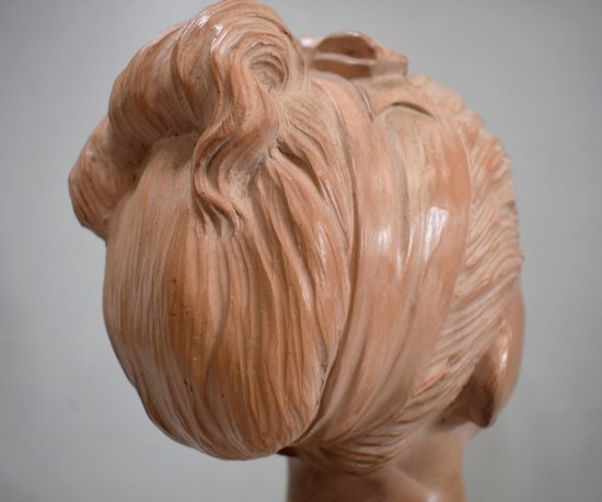 Terracotta bust of Louise Brongniart, after Houdon – 1900