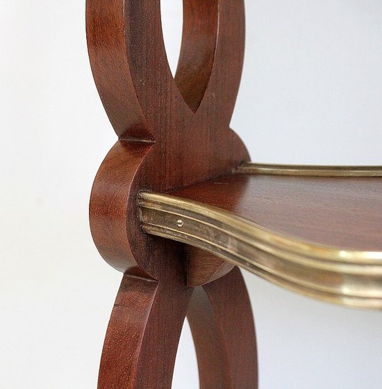Small “Rognon” Serving Table in Mahogany Veneer, Louis XVI Style – Late 19th Century