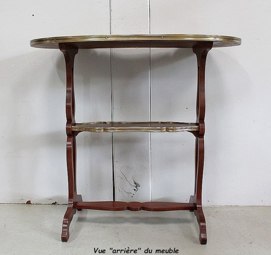 Small “Rognon” Serving Table in Mahogany Veneer, Louis XVI Style – Late 19th Century