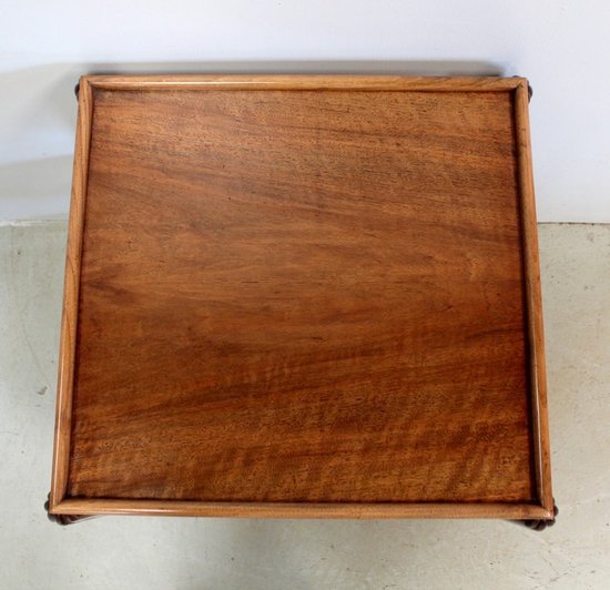 Table Desserte à Roulettes en Noyer, Art Déco – Début XXe
