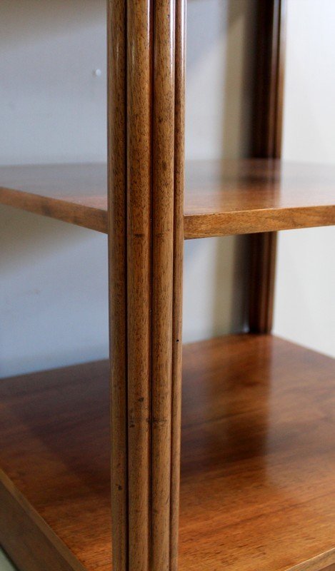 Table Desserte à Roulettes en Noyer, Art Déco – Début XXe