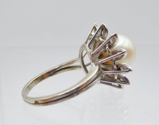Anello, Perla E Oro Bianco.