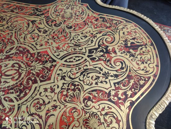 Table Violon Napoléon III en Marqueterie Boulle