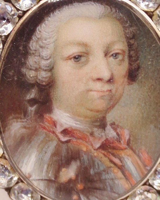 Miniature On Vellum Louis XV Period.