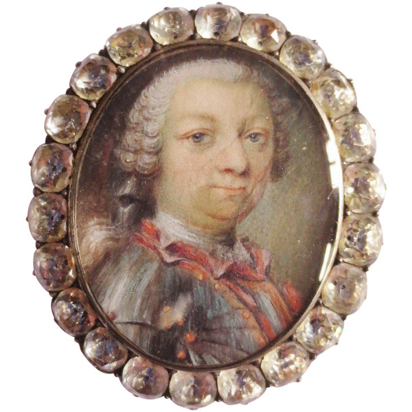 Miniature On Vellum Louis XV Period.