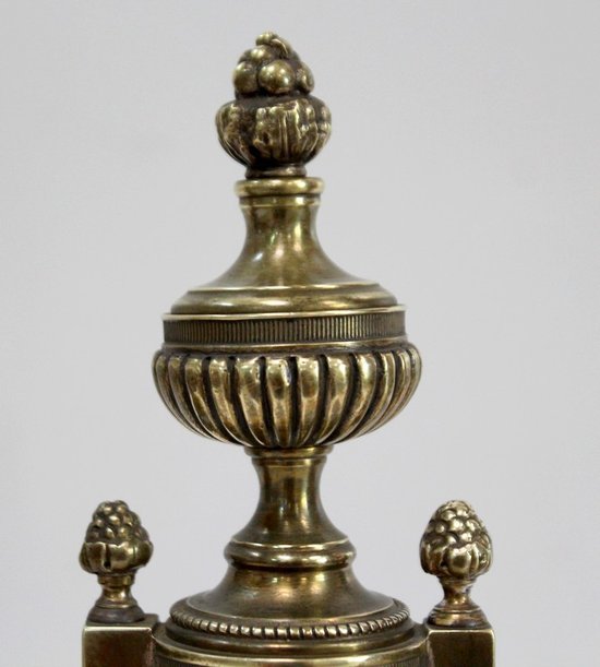 Pair of Bronze Candlesticks, Louis XVI style - 2nd half of the 19th century