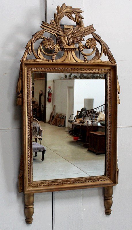 Miroir en Bois Doré, style Louis XVI – Début XIXe