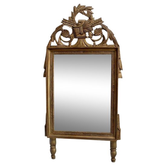 Golden Wood Mirror, Louis XVI Style - Early 19th Century