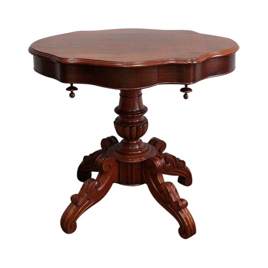 Small Mahogany Violin Pedestal Table - 2nd half of the 19th century