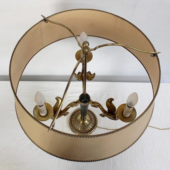 Bedeutende Lampe aus goldenem Messing, Empire-Stil - Anfang des 20. Jahrhunderts