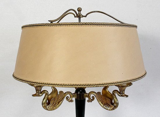 Bedeutende Lampe aus goldenem Messing, Empire-Stil - Anfang des 20. Jahrhunderts