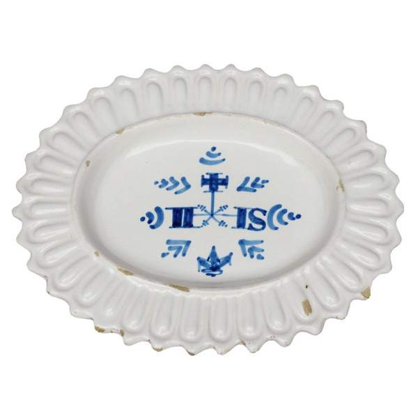 Nevers Earthenware Dish, 17th Century.