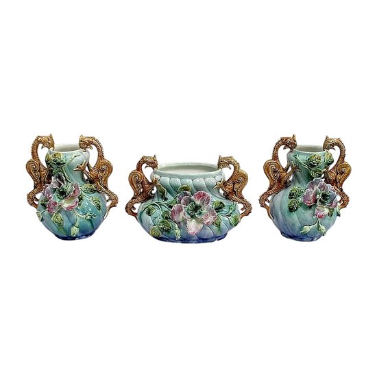 Barbotine Trim, Art Nouveau - 1900