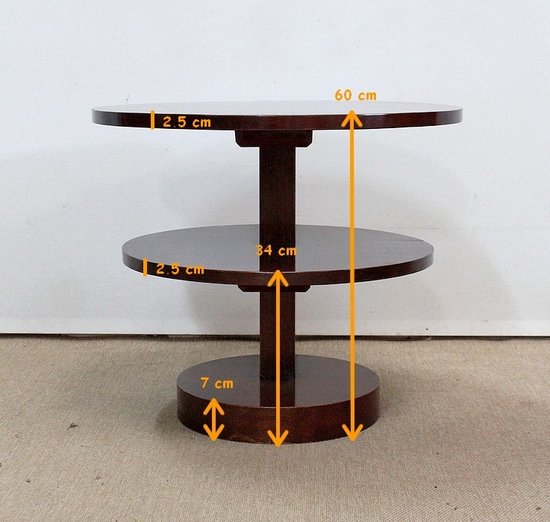 Table Basse en Acajou massif, Art Déco – 1930